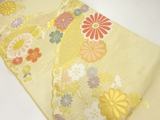 JAPANESE FUKURO OBI FOR FURISODE / WOVEN CLASSICAL PATTERN